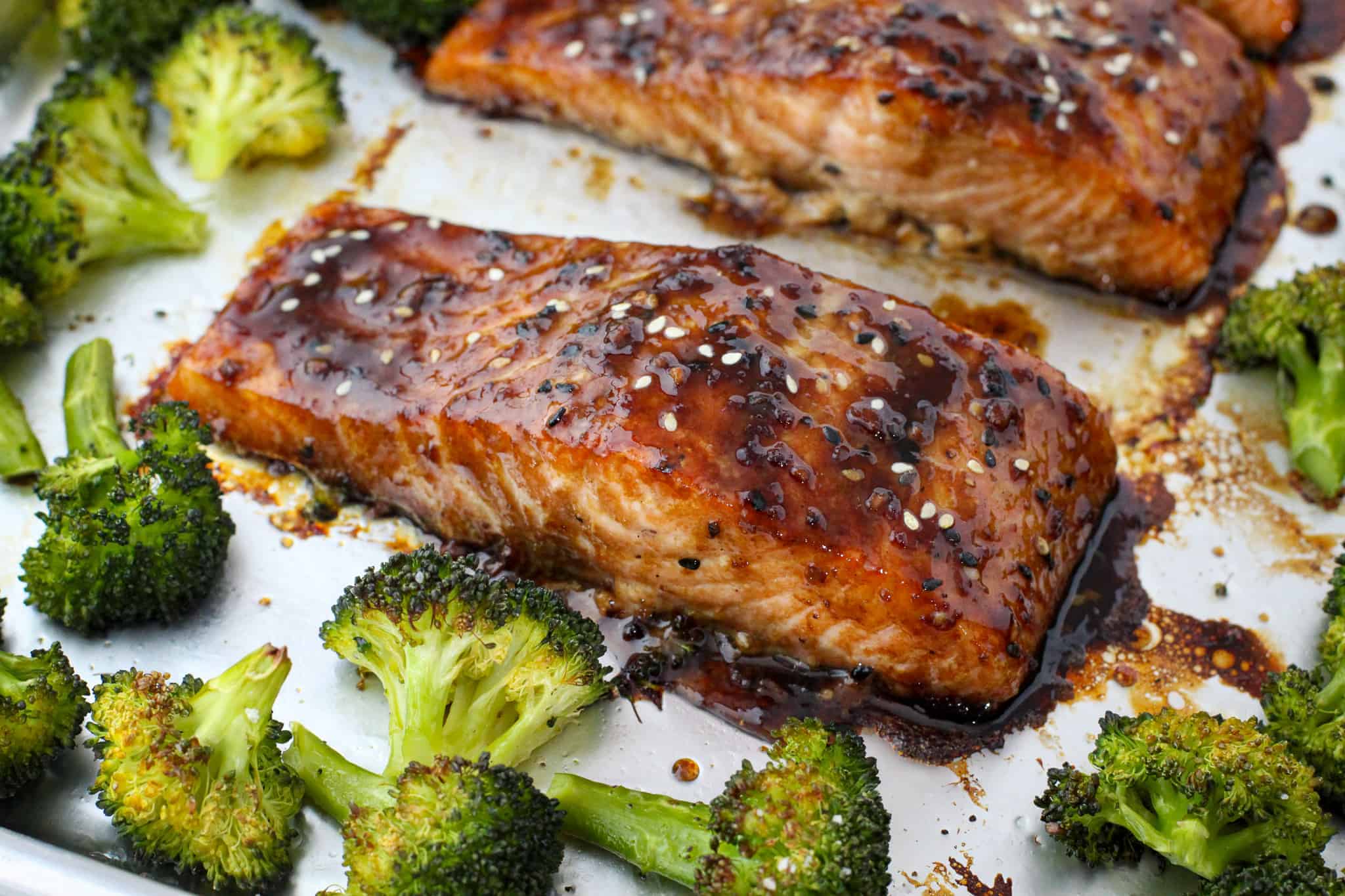 Soy Ginger Glazed Salmon with Broccoli Dishes With Dad