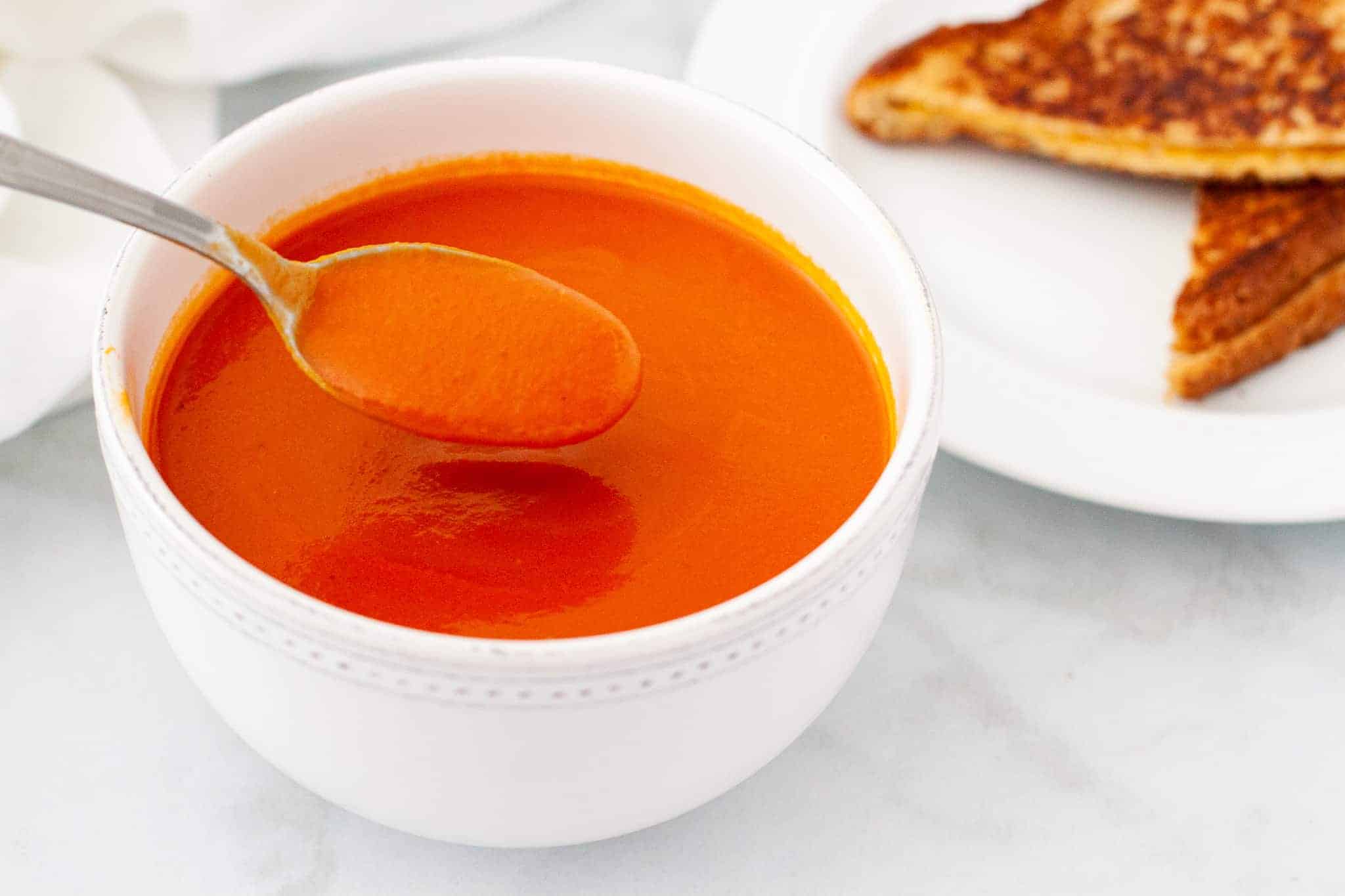 Easy Homemade Tomato Soup - Dishes With Dad