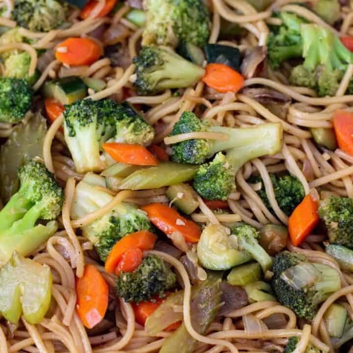 Easy Vegetable Lo Mein - Dishes With Dad