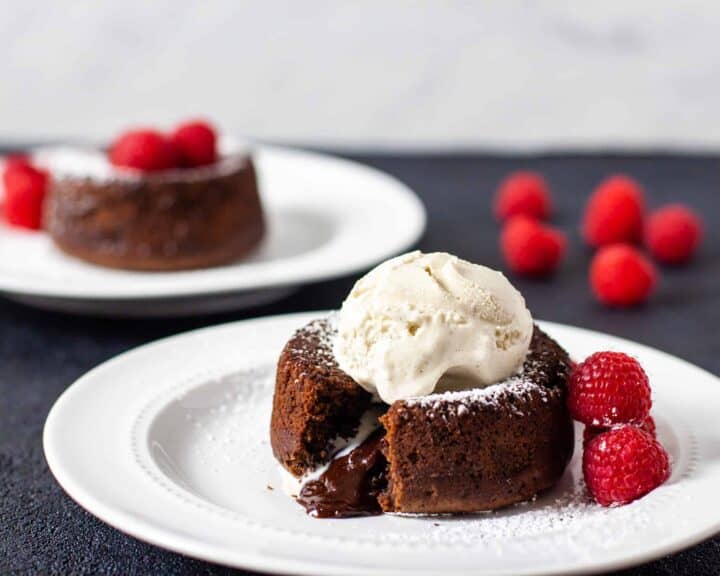 lava cake with ice cream