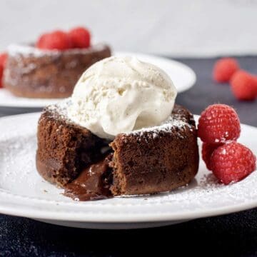 Lava cake close up