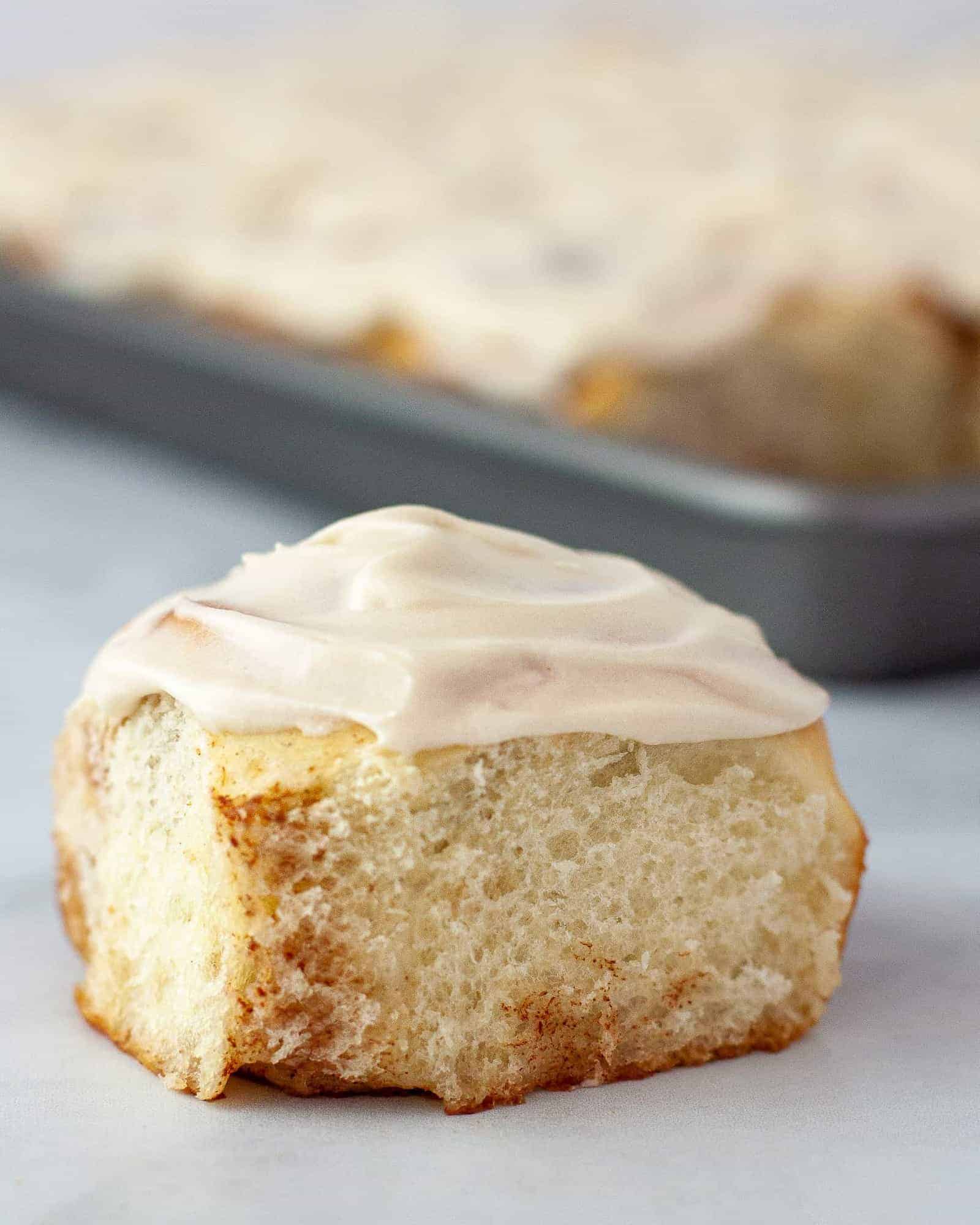 cinnamon roll close up