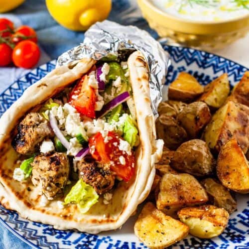 Chicken Souvlaki - Dishes With Dad