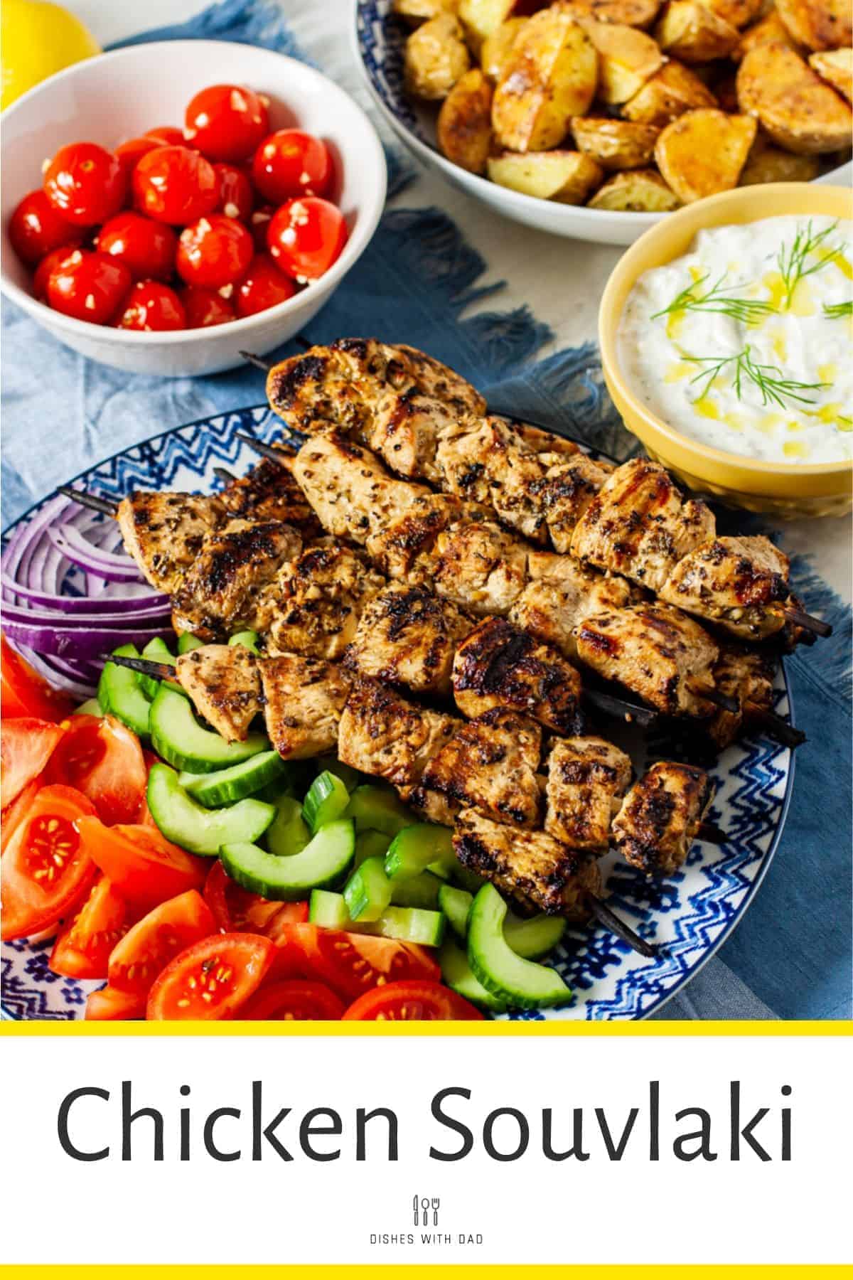 Chicken Souvlaki - Dishes With Dad