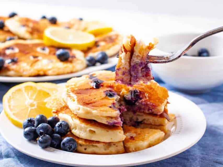 Blueberry Lemon Pancakes Dishes With Dad