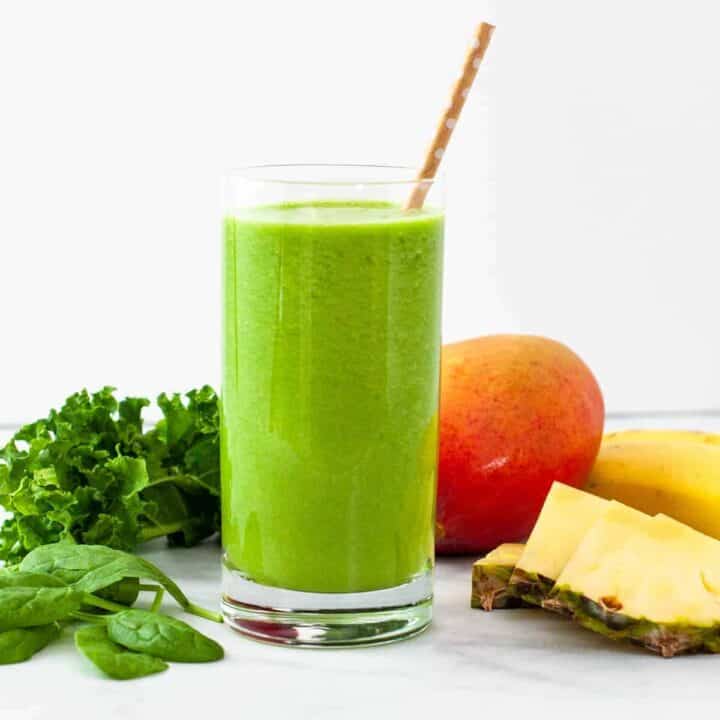 Tropical Green Smoothie - Dishes With Dad