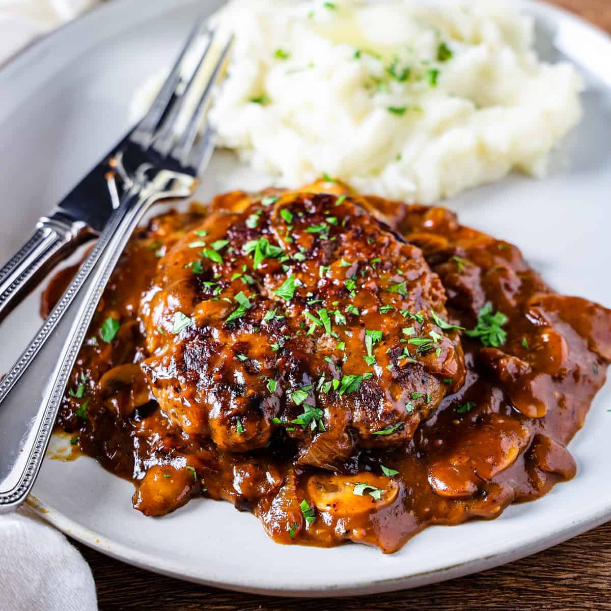 Easy Salisbury Steak with Mushroom Gravy Dishes With Dad