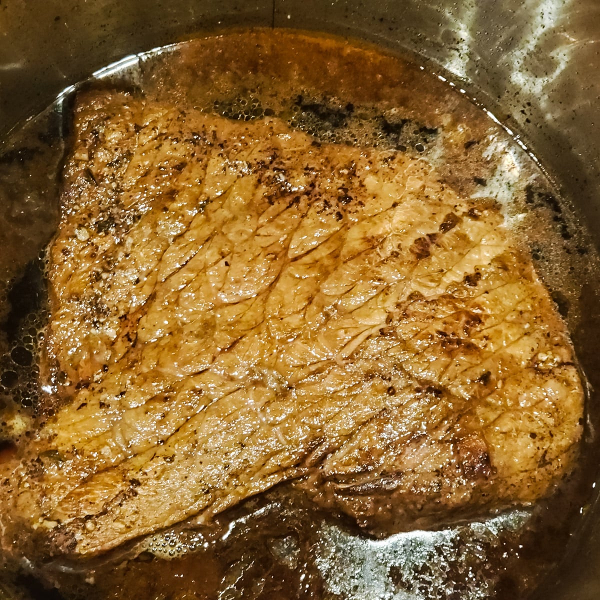 Cooked London broil in an Instant Pot.