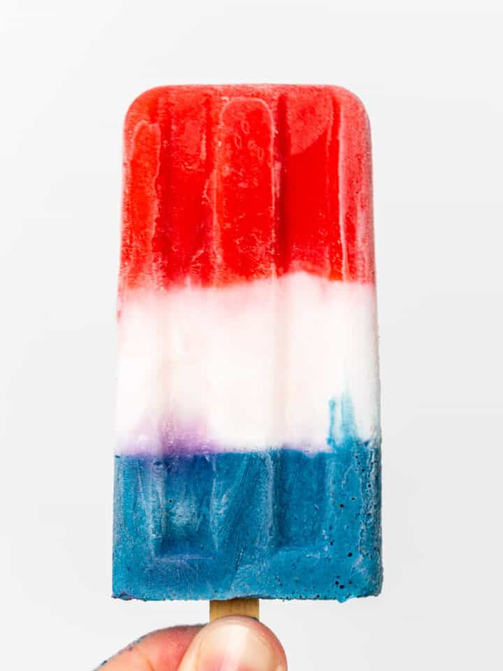 Red White and Blue Popsicles - Dishes With Dad