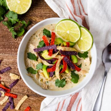 Creamy Instant Pot White Chicken Chili - Dishes With Dad