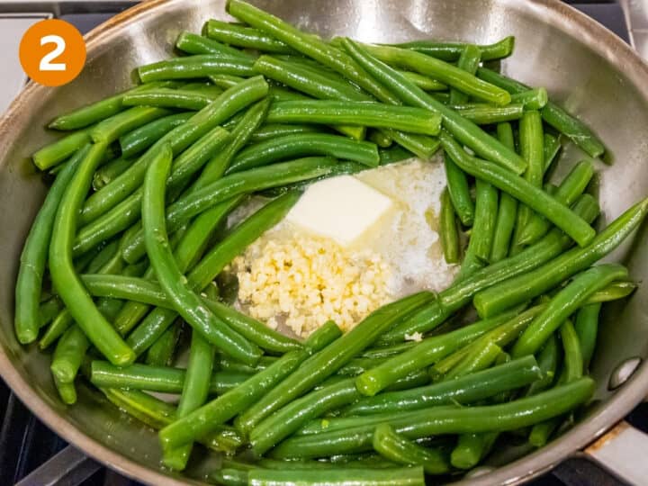 Garlic Butter Green Beans - Dishes With Dad