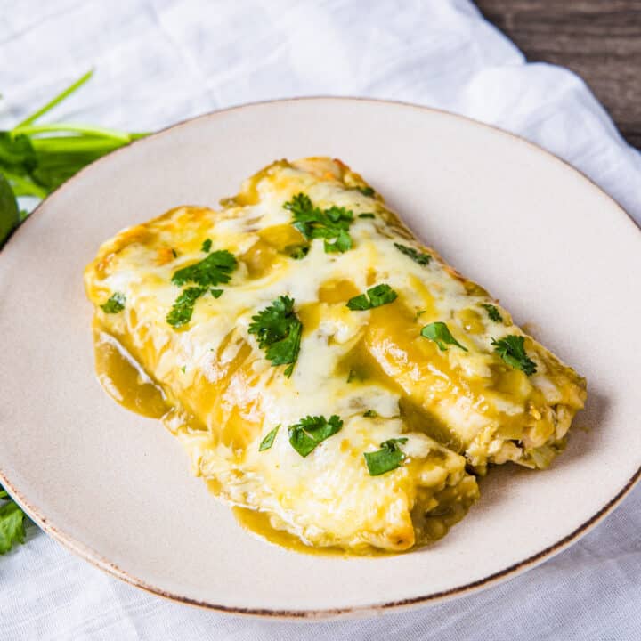 Enchiladas with Green Sauce - Dishes With Dad