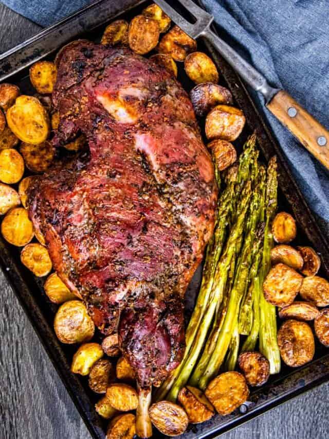 Smoked Leg of Lamb - Dishes With Dad