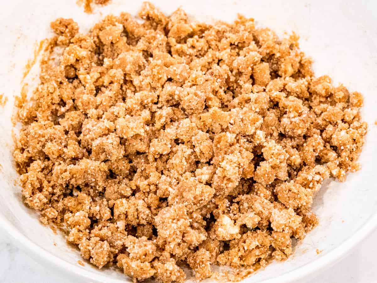 Cinnamon sugar topping shown in a bowl.