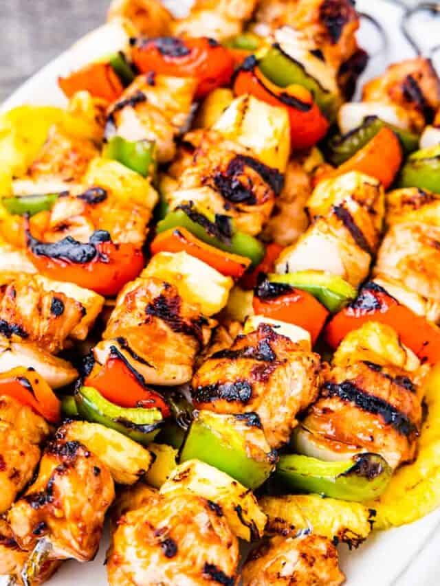 Hawaiian Huli Huli Chicken Kebabs Dishes With Dad