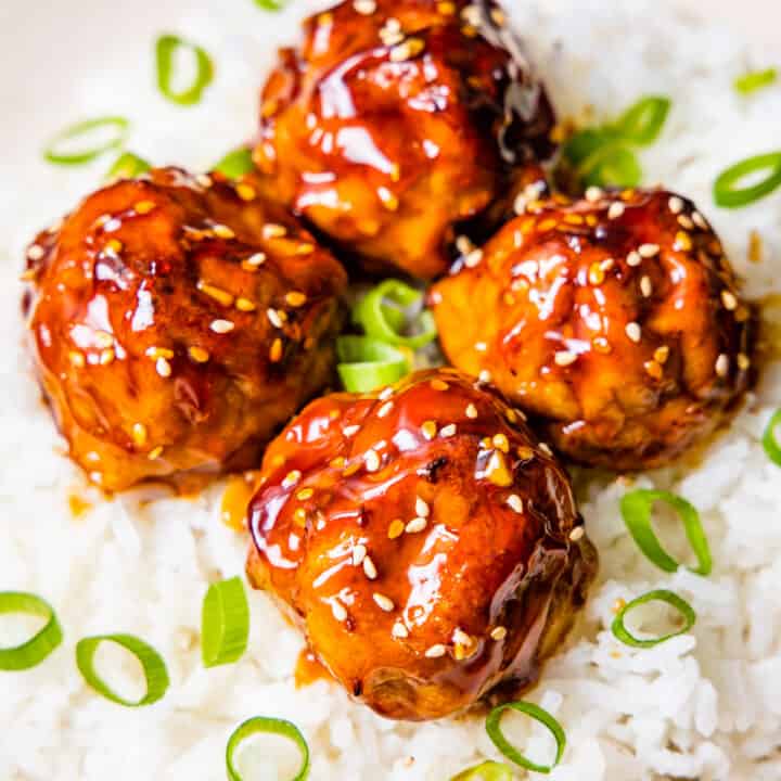 Asian Chicken Meatballs Dishes With Dad