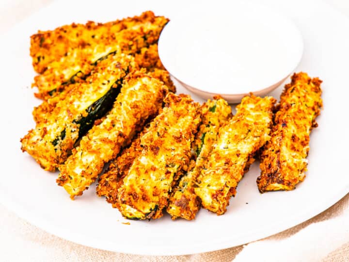 Air Fryer Zucchini Fries - Dishes With Dad