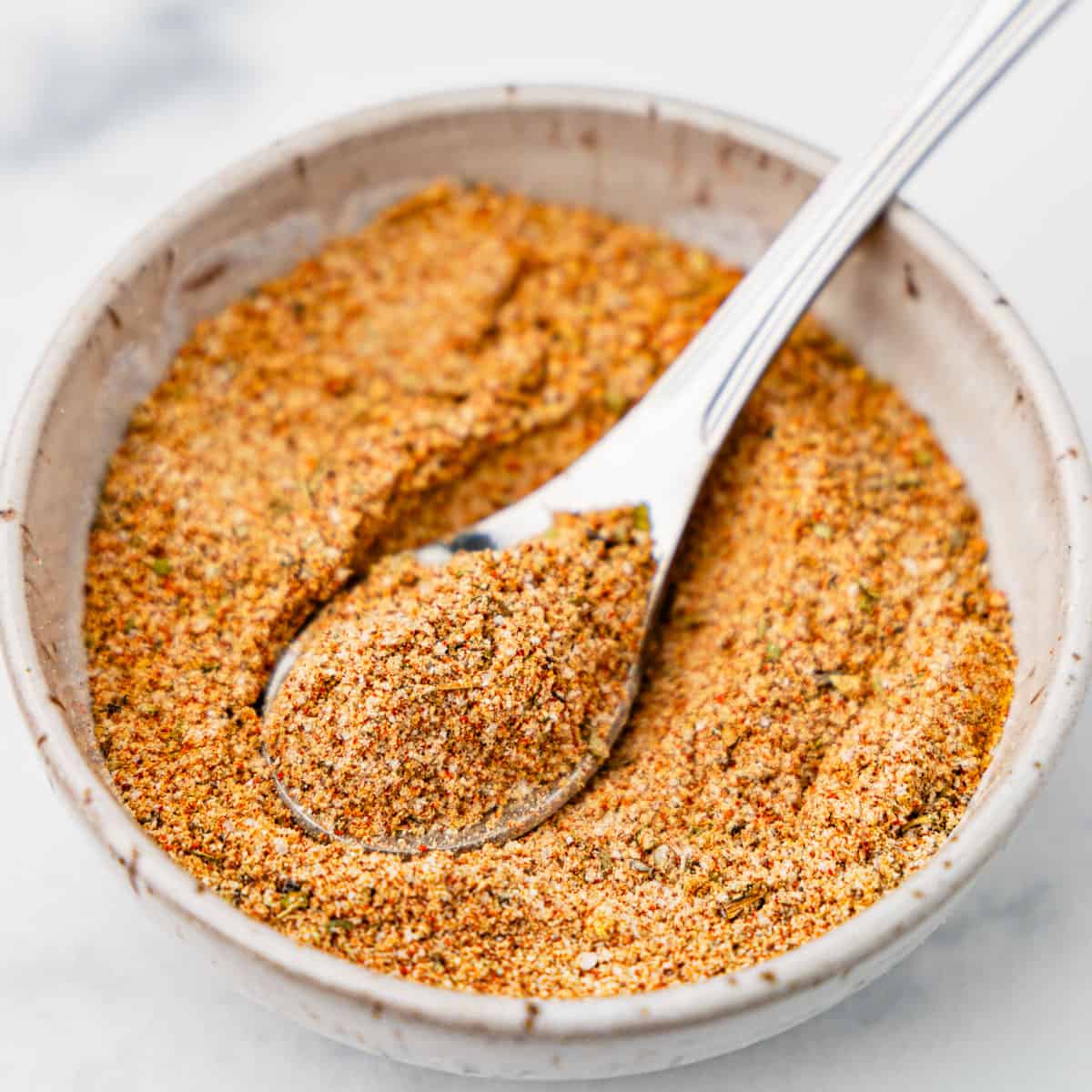 Fajita seasoning in a small bowl.