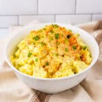 Southern potato salad in a large serving bowl.